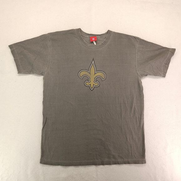 NFL New Orleans Saints Short Sleeve Football Shirt Mens Size Extra Large XL Gray - Picture 2 of 9